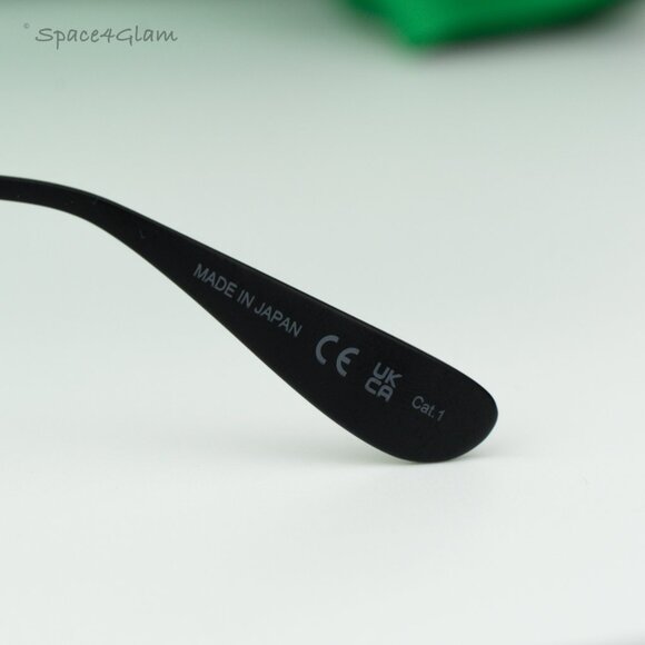 BRAND NEW Bottega Veneta BV1344S 002 Black Yellow Pilot Unisex Sunglasses - Picture 7 of 11